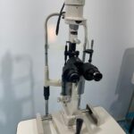 Topcon SL-3G biomicroscope optics close-up for anterior segment exams